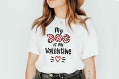My dog is my valentine svg Valentines svg Dog lover t shirt Product Image 2