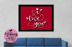 I love you svg, png, jpeg, eps and dxf Product Image 3