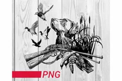 DUCK HUNTING PNG HUNTING WITH DOGS SUBLIMATION Product Image 1