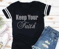 Keep Your Faith Rhinestone SVG Template Product Image 3