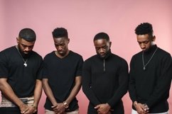 Sad arab, african american men looking down Product Image 1