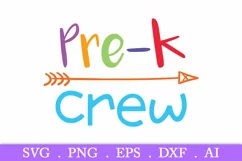 SALE! Pre-k crew svg, back to school svg, 1st day of school Product Image 2
