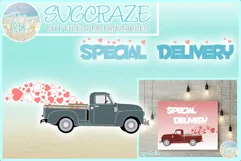 Valentines SVG | Valentines Day Special Delivery Truck SVG Product Image 1