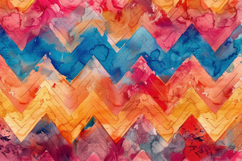 Watercolor Zigzags Pattern Background Wallpaper Product Image 1