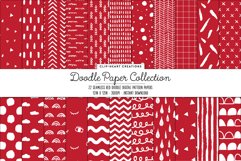 Red Doodle Seamless Digital Papers Product Image 1