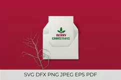 Berry Christmas card. Funny Christmas pun quote SVG Product Image 2