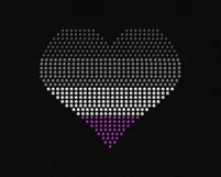 Rhinestone LGBT Hearts SVG Template File Product Image 2