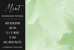 Mint Watercolor Digital Papers Product Image 5