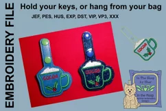 ITH Christmas Cocoa Key Fob - Embroidery Design Product Image 2