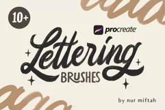 Procreate Lettering Brushes - Free Design of The Week Product Image 1