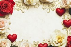 Valentine&#039;s day Mockup Background, Hearts Background PNG Product Image 1