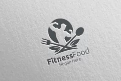 Fitness Food Logo for Nutrition or Supplement Concept 73 Product Image 5