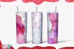 20 oz Skinny Tumbler galaxy and marble sublimation Product Image 3