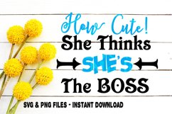 Twins SVG I&#039;m The Boss He Thinks She Thinks Print Cut Files Product Image 4