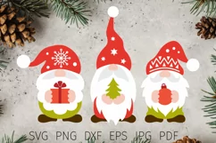 Christmas svg, christmas gnomes svg files for cricut t shirt Product Image 1