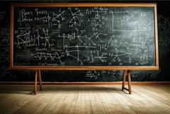 Blackboard scientific formulas lesson. Generate Ai Product Image 1