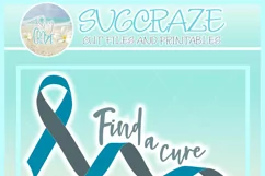 Find A Cure Two Colors Ribbon Svg Dxf Eps Png Pdf Files Product Image 4