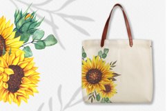 Watercolor Sunflower Bouquets PNG, Summer Bouquets PNG Product Image 4