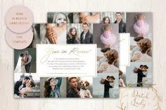 PSD Year In Review Photo Collage Card Template #5 Product Image 1