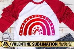 Valentine Sublimation PNG Valentines Rainbow PNG Heart PNG Product Image 1