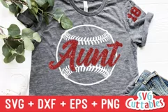 Baseball Aunt SVG | Softball Aunt SVG | Shirt Design Product Image 1