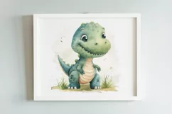 Watercolor Cute Tyrannosaurus Dinosaur Cartoon Product Image 2