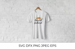 Harvest Festival Quote with Pumpkin SVG. Autumn Cut File Product Image 2