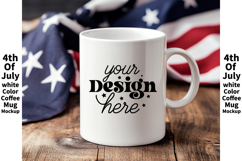 4th of July white 11oz blank coffee mug mockup Product Image 1
