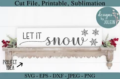 Let it snow SVG, png, eps, jpeg, DXF Product Image 2