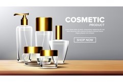 Cosmetic Glass Product Vector. Medical Moisturizer. Luxury Product Image 1