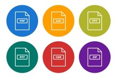 Set Of File Formats Icons Product Image 1