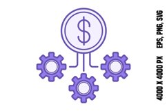 Colored Icon Operational Costs Product Image 1