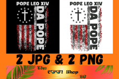 Da Pope Png, Funny Pope Leo XIV Sublimation, Vatican Pope Product Image 1