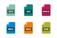 Set Of File Formats Icons Product Image 1