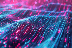 Neon Digital Wave Background Wallpaper Product Image 1