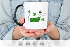St. Patrick's Day Dog svg, Dachshund SVG, Irish Dog SVG Product Image 4
