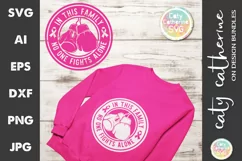 Family No One Fights Alone Cancer Ribbon Boxing Gloves SVG Product Image 1