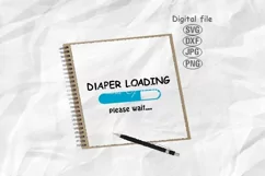 Diaper Loading Svg, Baby Svg, New Baby Svg, Baby Shower Svg Product Image 1