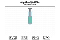 syringe SVG - Cute medical SVG, EPS, PNG and JPG Product Image 1