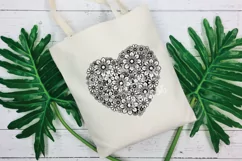 Heart SVG | Zentangle Heart SVG | Flower SVG | Love SVG Product Image 4