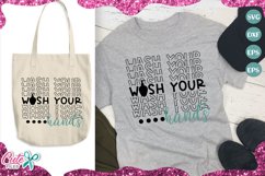 wash your hands, stake style SVG for craftters Product Image 1