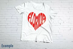 Florida Cut File | Heart Word Art Product Image 2