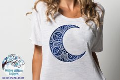 Moon Mandala SVG | Celestial Zentangle Cut File Product Image 2