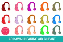 Kawaii Hearing Aid Clipart I Hearing Aid Clipart Graphics Product Image 1
