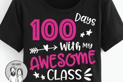 100 days with my awesome class, Teacher 100th day of school Product Image 1