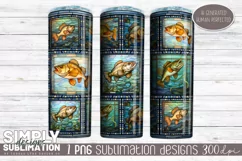 Stained Glass Fish Sublimation Skinny Tumbler | 20oz Product Image 2