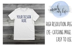 Mockup Bella Canvas Shirt / Flat Lay / Oatmeal Shirt Product Image 1