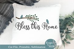 Bless this home SVG, DXF, PNG, sublimation, farmhouse design Product Image 2