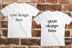 Gildan T-Shirt Mockup Two T shirt White T-Shirt Mockup Product Image 1