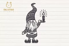 Scandinavian Gnomes SVG, Good Night Gnome with Lantern, Tomt Product Image 3